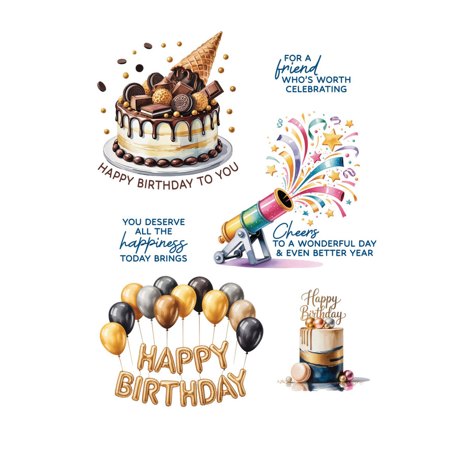 Spellbinders Birthday Cheer Rub-Ons