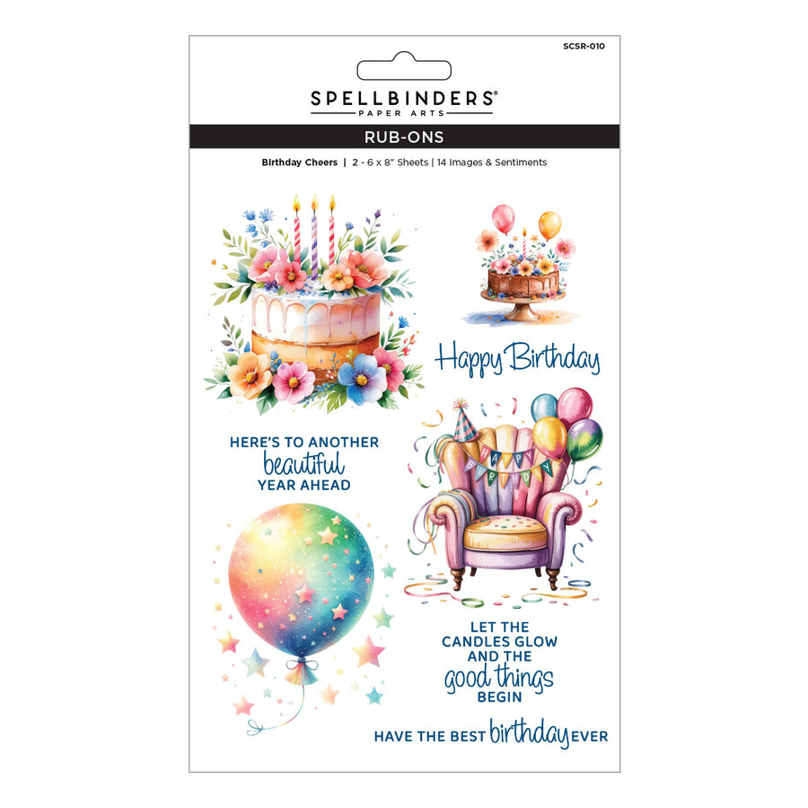 Spellbinders - Birthday Cheer Rub-Ons