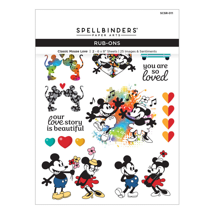 Spellbinders - Classic Mouse Love Rub-Ons