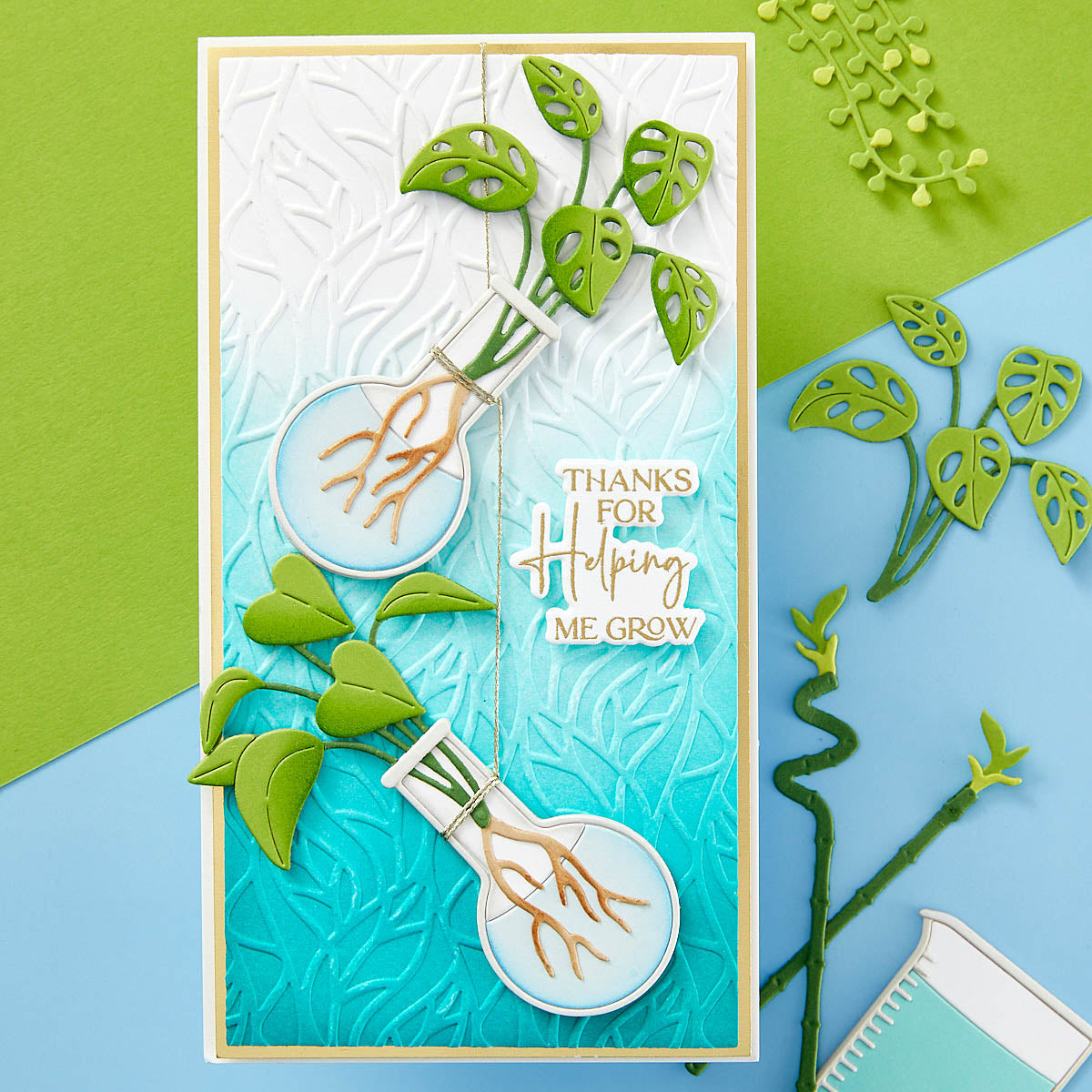 Spellbinders - Propagation Garden Sentiments Stamp & Die Cutting Set from the Propagation Garden Collection by Annie Williams