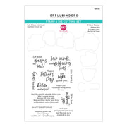 Spellbinders Fair Winds Sentiments Clear Stamp and Die Set from the Fair Winds Collection by Dawn Woleslagle