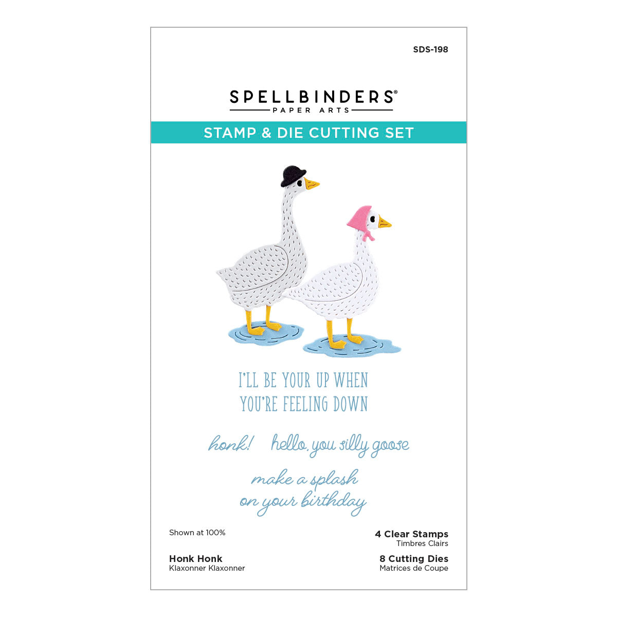Spellbinders - Honk Honk Clear Stamp & Die Set from the On the Farm Collection