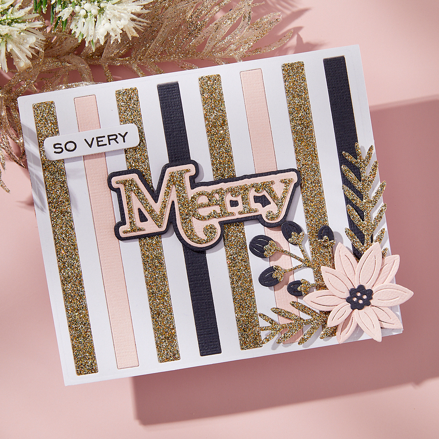 Spellbinders - Lots of Stripes Etched Dies from the All About Christmas Collection by Lisa Horton