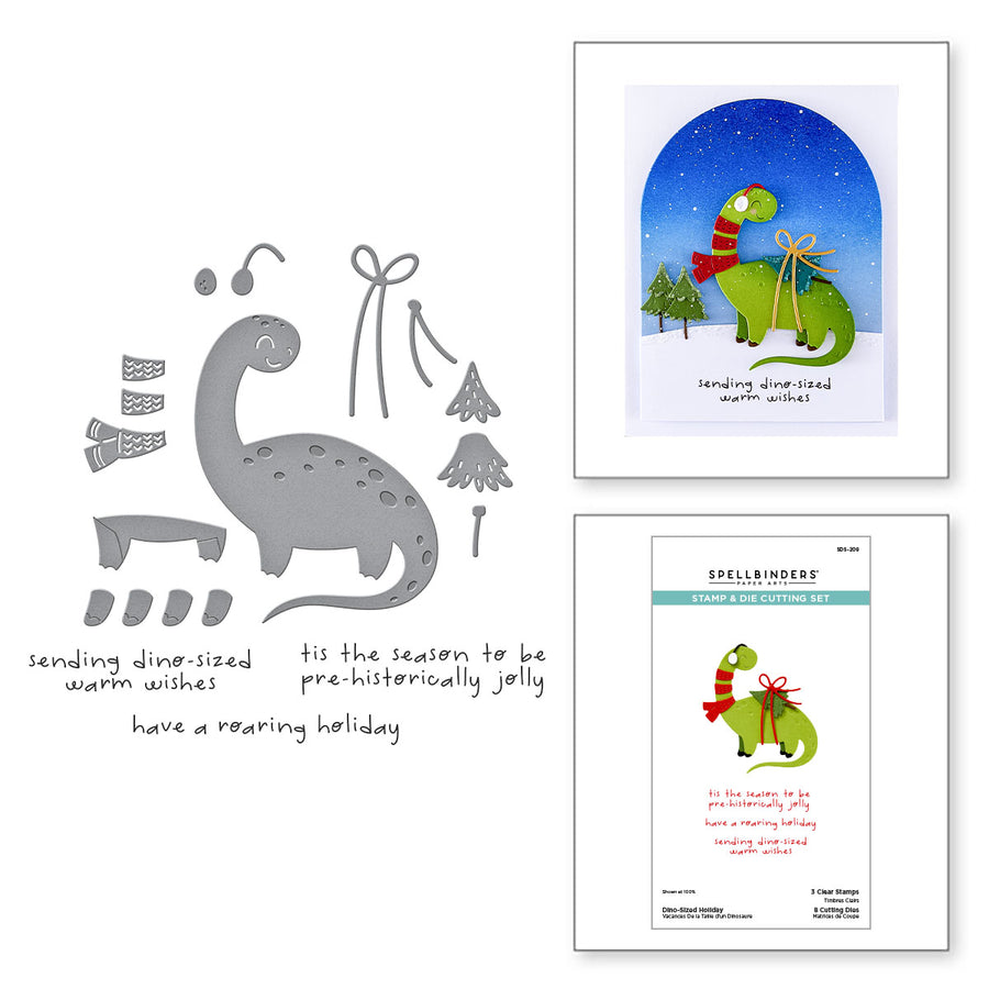 Spellbinders - Dino-Sized Holiday Etched Dies