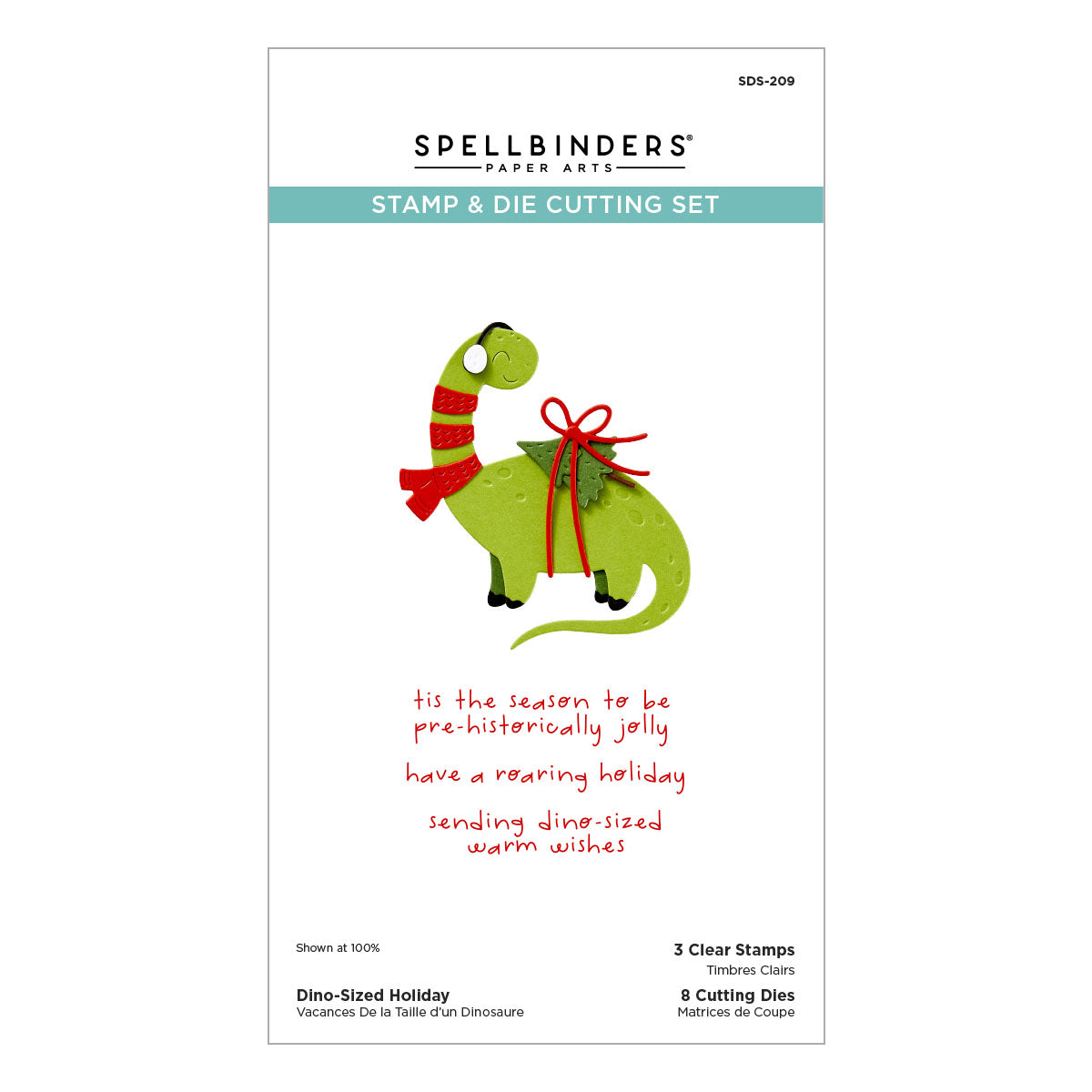 Spellbinders - Dino-Sized Holiday Etched Dies