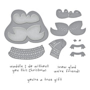 Spellbinders - Cozy Waddles Clear Stamp & Die Set from the Merry Mischief Collection