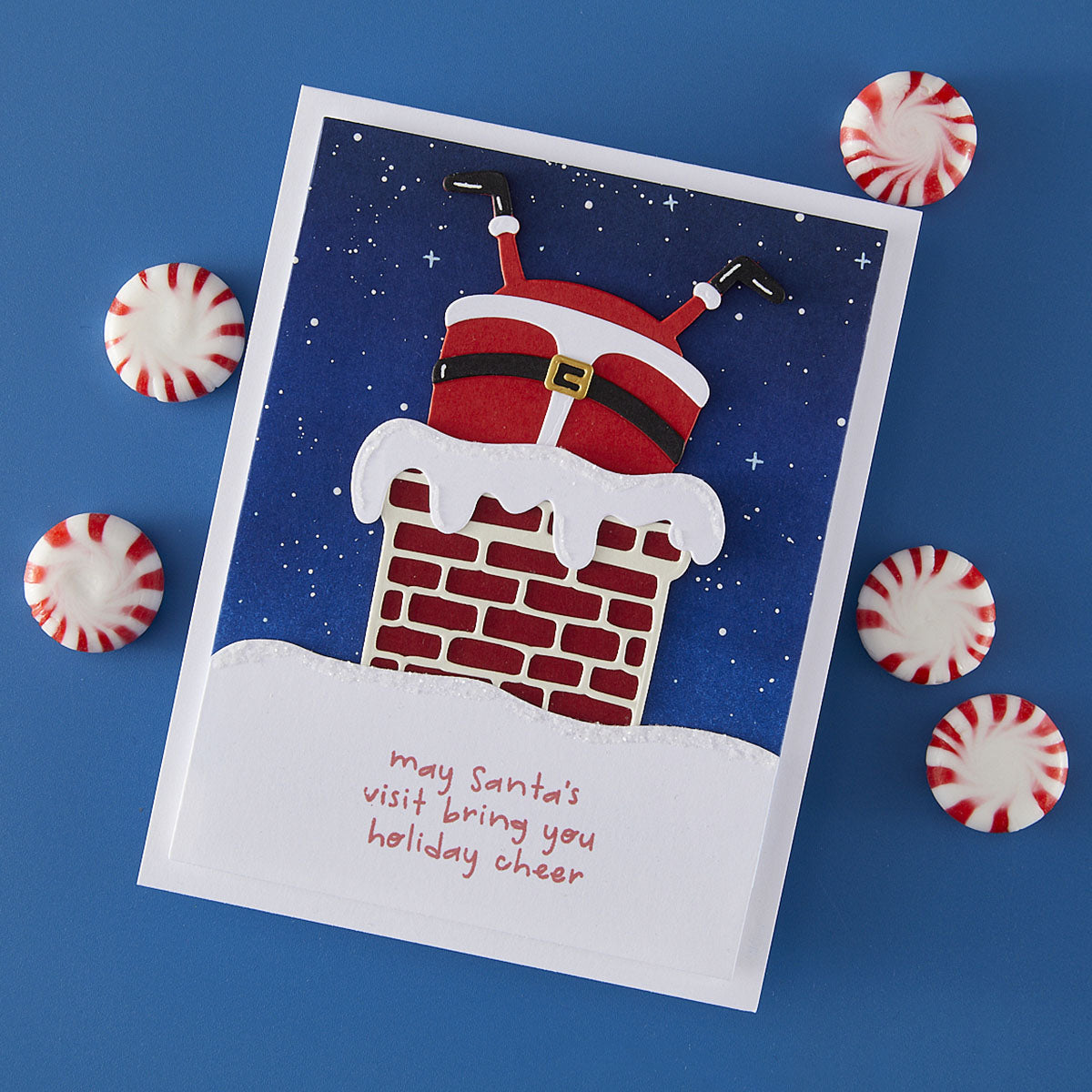 Spellbinders - Chimney Caper Clear Stamp & Die Set from the Merry Mischief Collection