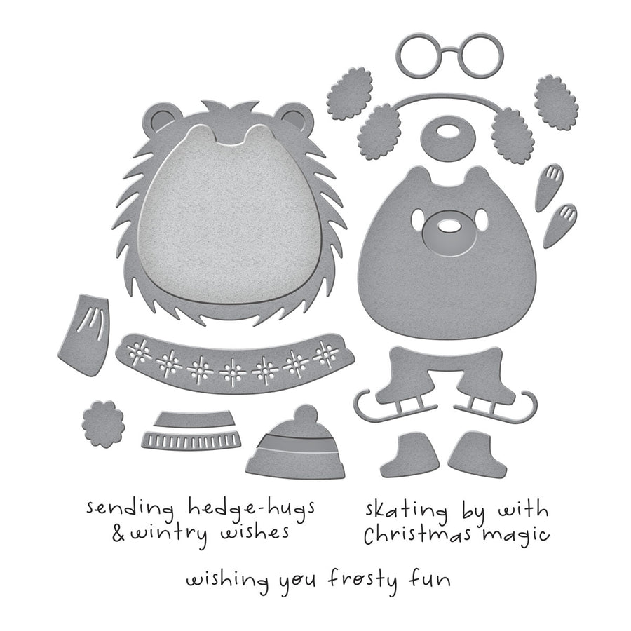 Spellbinders - Hedge-Hugs Clear Stamp & Die Set from the Merry Mischief Collection