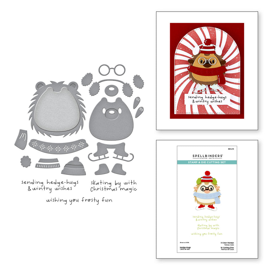 Spellbinders - Hedge-Hugs Clear Stamp & Die Set from the Merry Mischief Collection