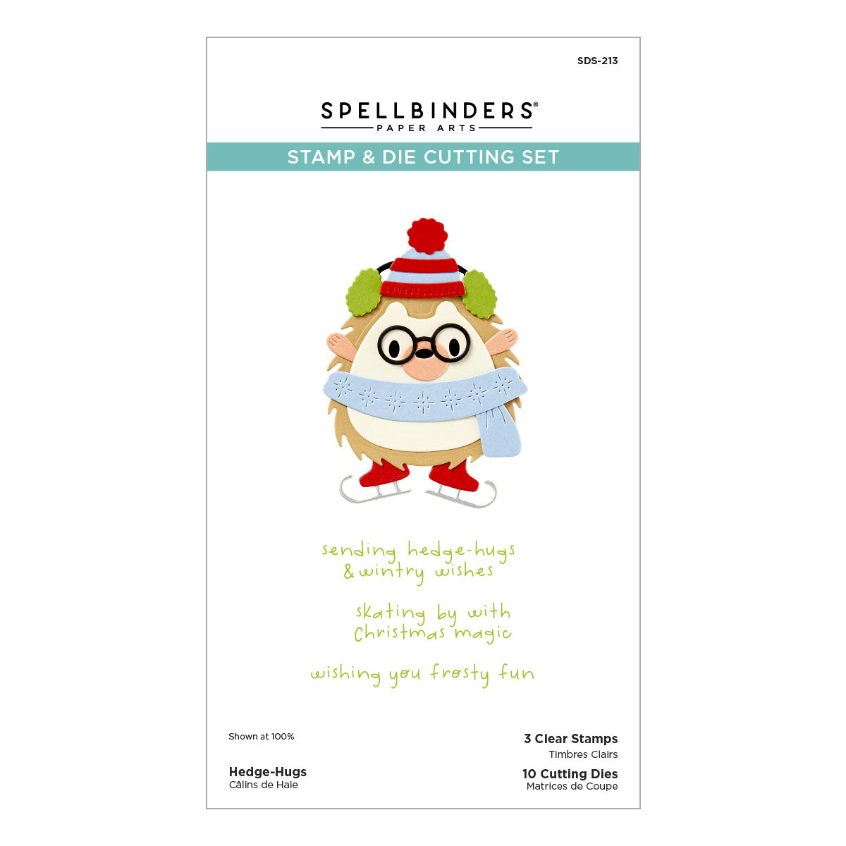 Spellbinders - Hedge-Hugs Clear Stamp & Die Set from the Merry Mischief Collection