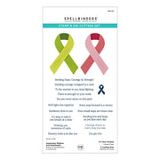Spellbinders - Awareness Ribbon and Sentiments Stamp & Die Set by Sheri Ballantyne