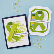 Spellbinders - Awareness Ribbon and Sentiments Stamp & Die Set by Sheri Ballantyne