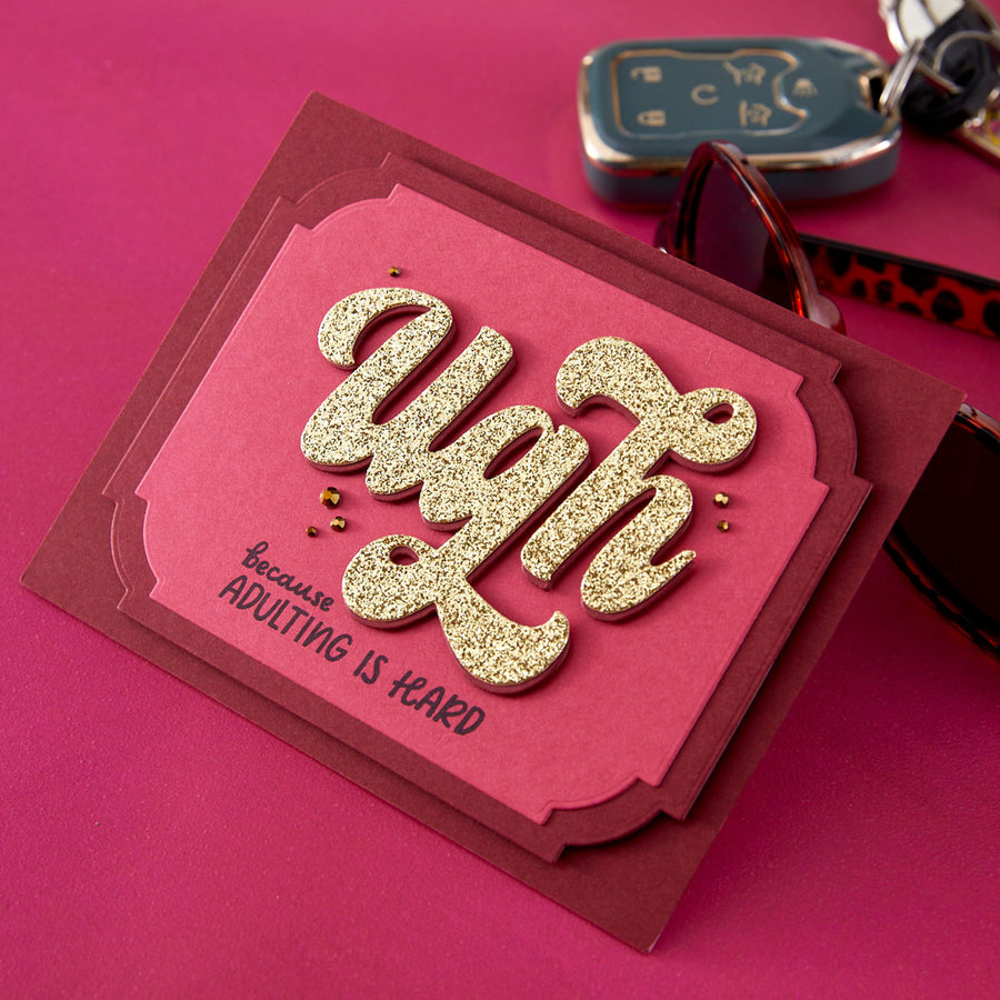 Spellbinders - Ugh Clear Stamp & Die Set