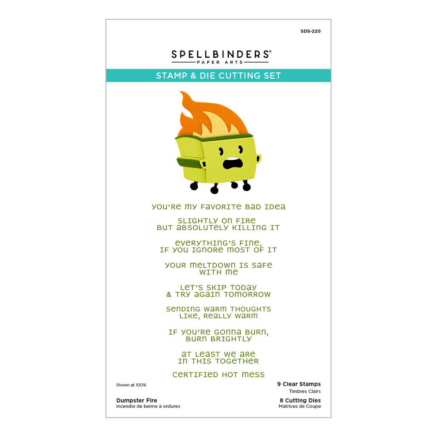 Spellbinders - Dumpster Fire Clear Stamp & Die Set