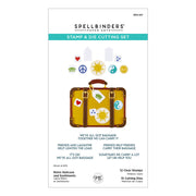 Spellbinders - Retro Suitcase and Sentiments Stamp & Die Set by Sheri Ballantyne