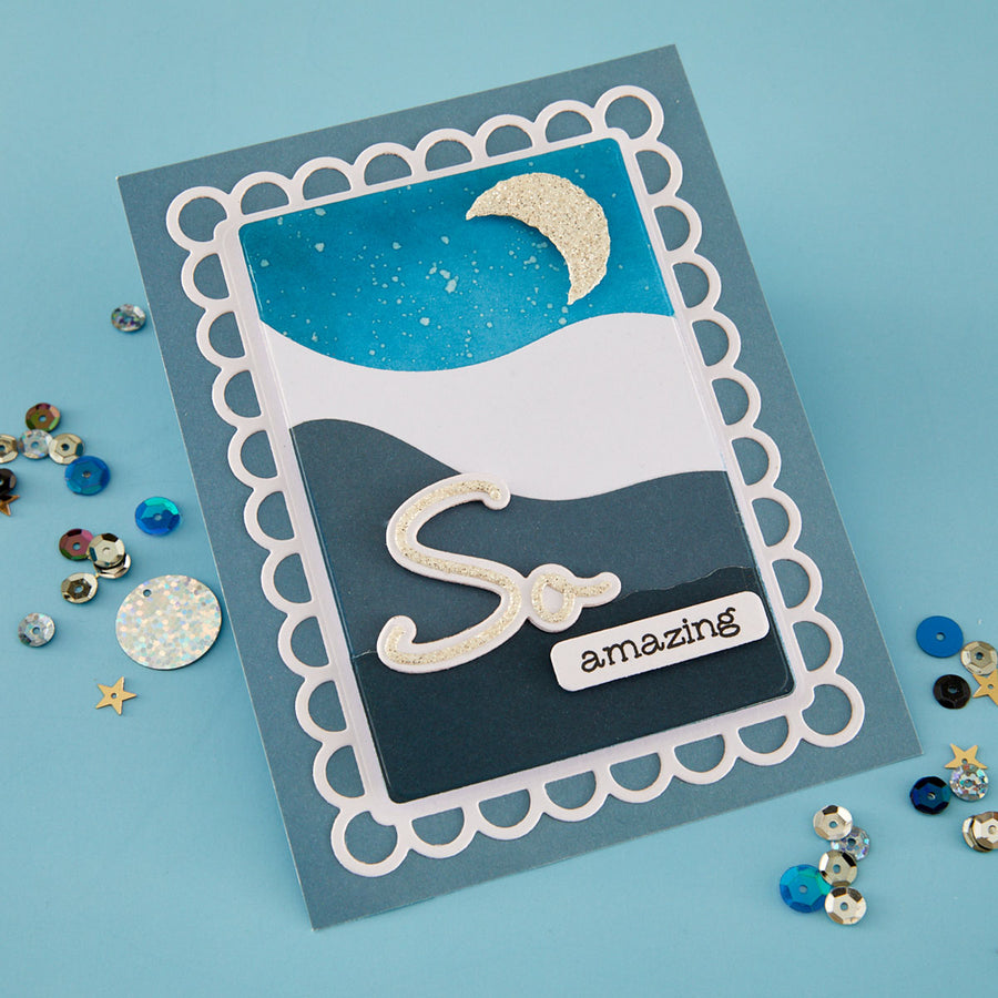 Spellbinders - So Amazing Sentiments Clear Stamp & Die Set by Lisa Horton