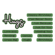 Spellbinders - Love and Hugs Sentiments Clear Stamp & Die Set by Lisa Horton