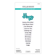 Spellbinders - Love and Hugs Sentiments Clear Stamp & Die Set by Lisa Horton