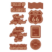 Spellbinders - Road Trip Adventures Sentiments Stamp & Die Set by Mindy Eggen