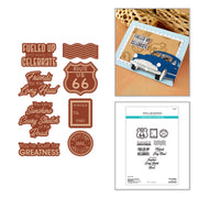 Spellbinders - Road Trip Adventures Sentiments Stamp & Die Set by Mindy Eggen