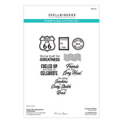 Spellbinders - Road Trip Adventures Sentiments Stamp & Die Set by Mindy Eggen