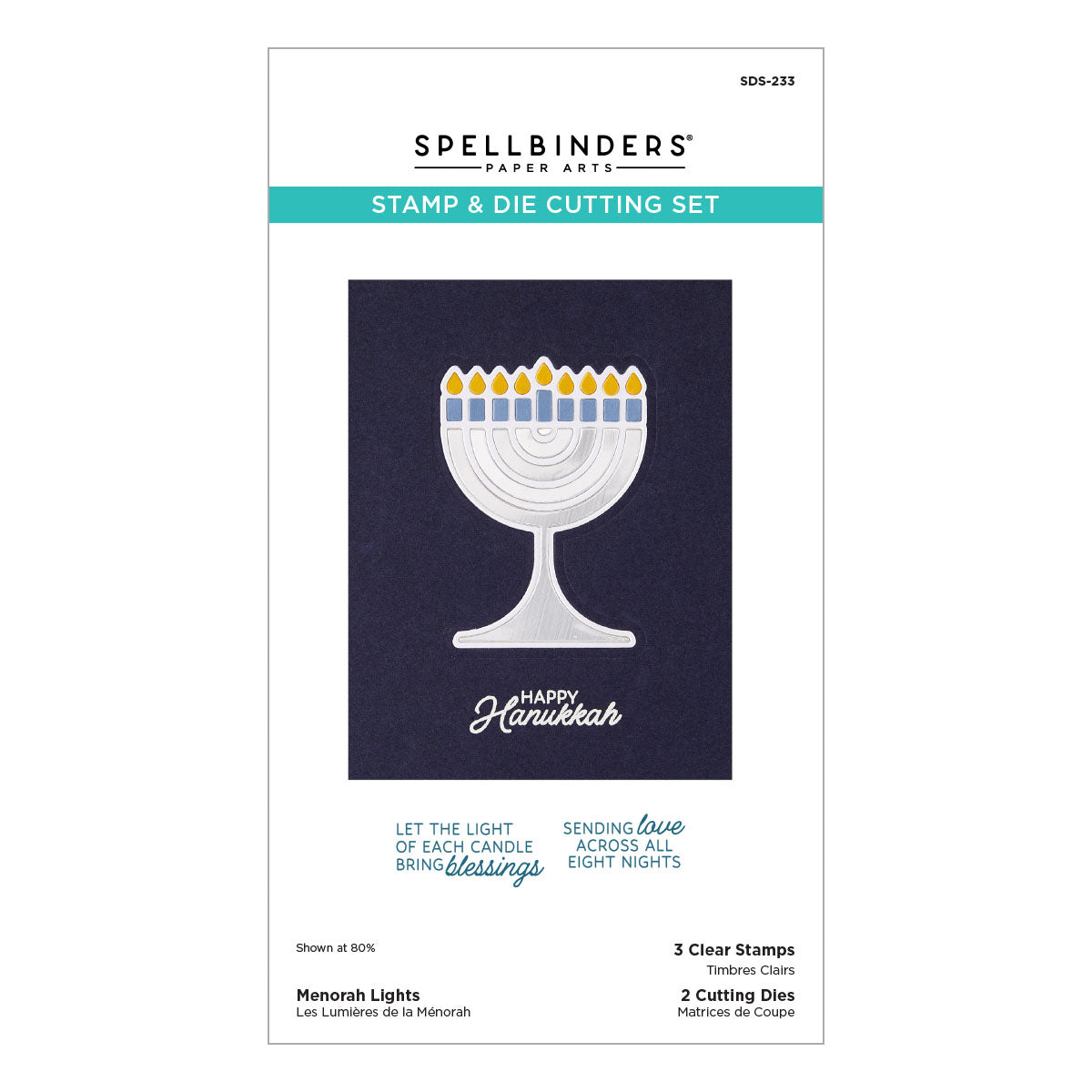 Spellbinders - Menorah Lights Stamp & Die Set