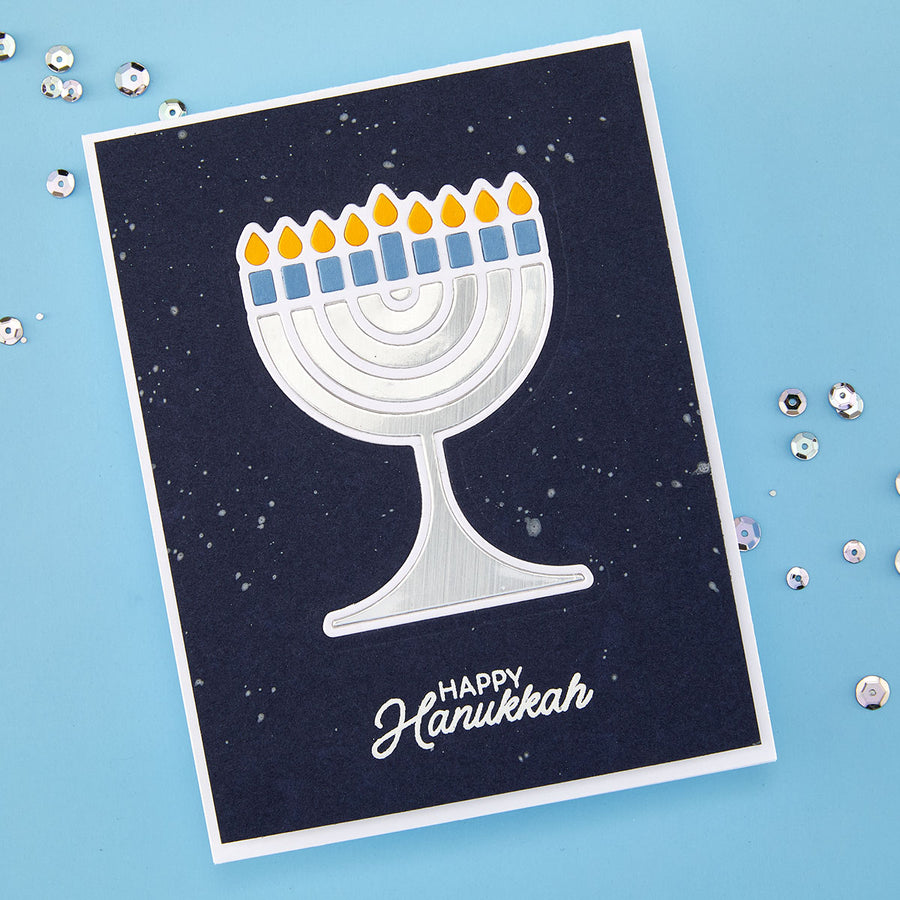Spellbinders - Menorah Lights Stamp & Die Set