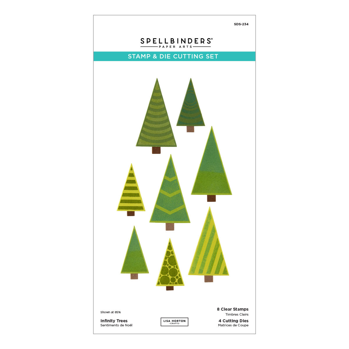 Spellbinders Infinity Trees Stamp & Die Set by Lisa Horton
