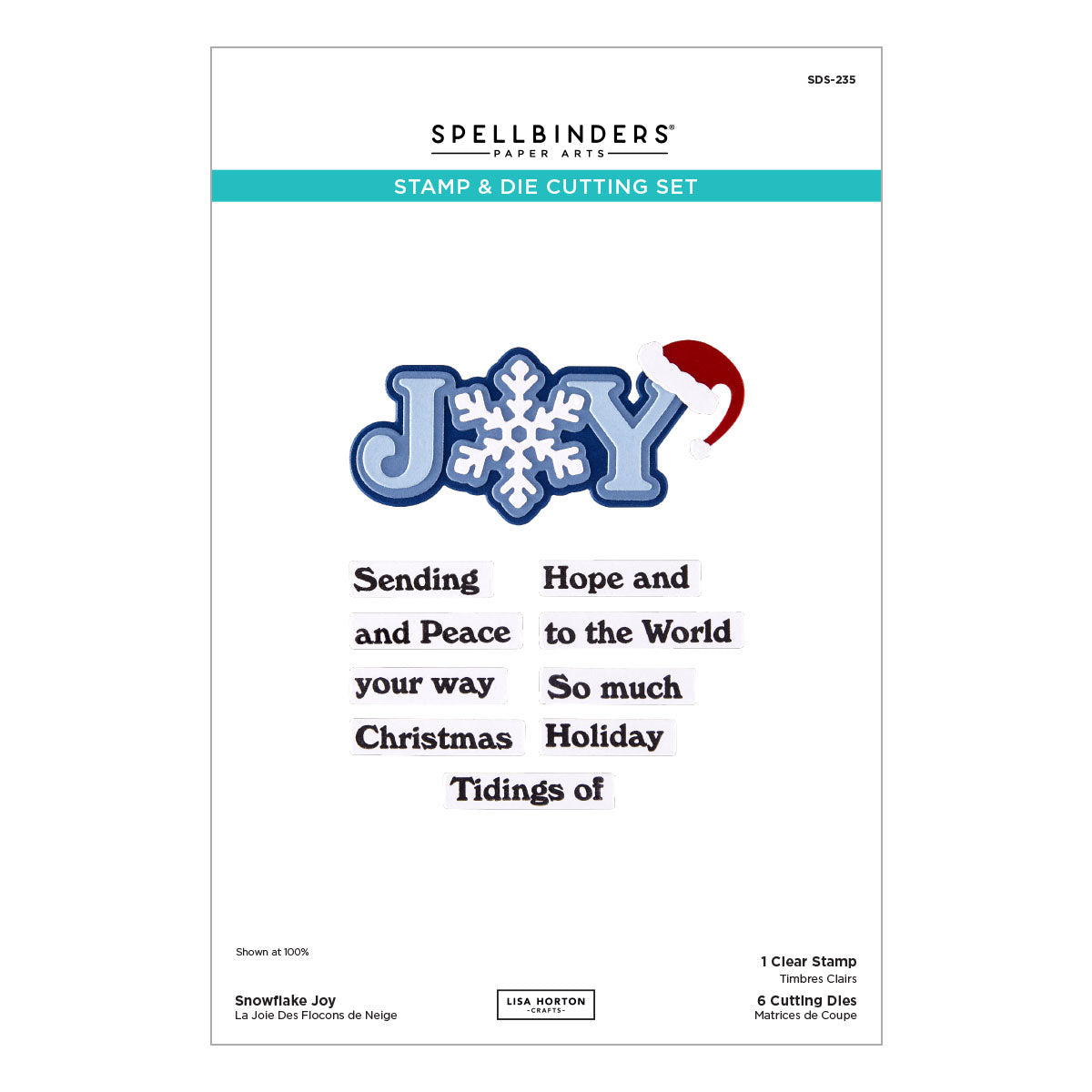 Spellbinders Snowflake Joy Stamp & Die Set by Lisa Horton