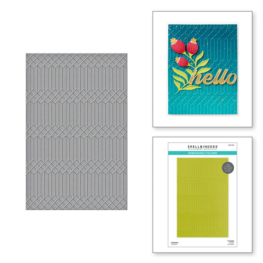 Spellbinders - Columns Embossing Folder from the Fresh Picked Collection