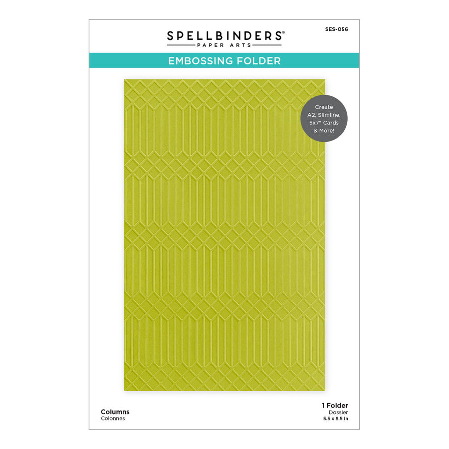Spellbinders - Columns Embossing Folder from the Fresh Picked Collection