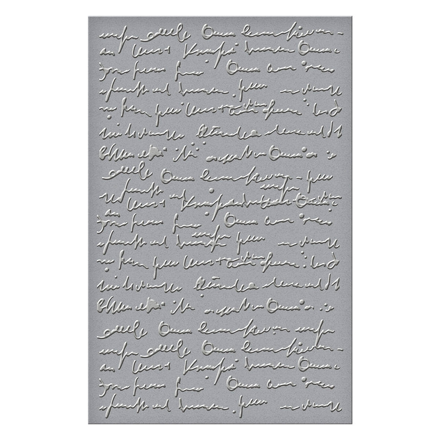 Spellbinders - Scribbled Letter Embossing Folder from the Collaged Birds Collection by Dina Wakley