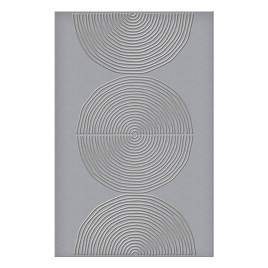 Spellbinders - Lined Circles Embossing Folder from the Modern Botanicals Collection by Dina Wakley