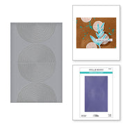 Spellbinders - Lined Circles Embossing Folder from the Modern Botanicals Collection by Dina Wakley