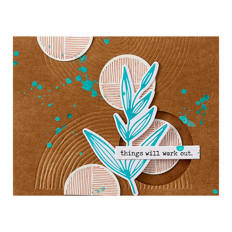 Spellbinders - Lined Circles Embossing Folder from the Modern Botanicals Collection by Dina Wakley