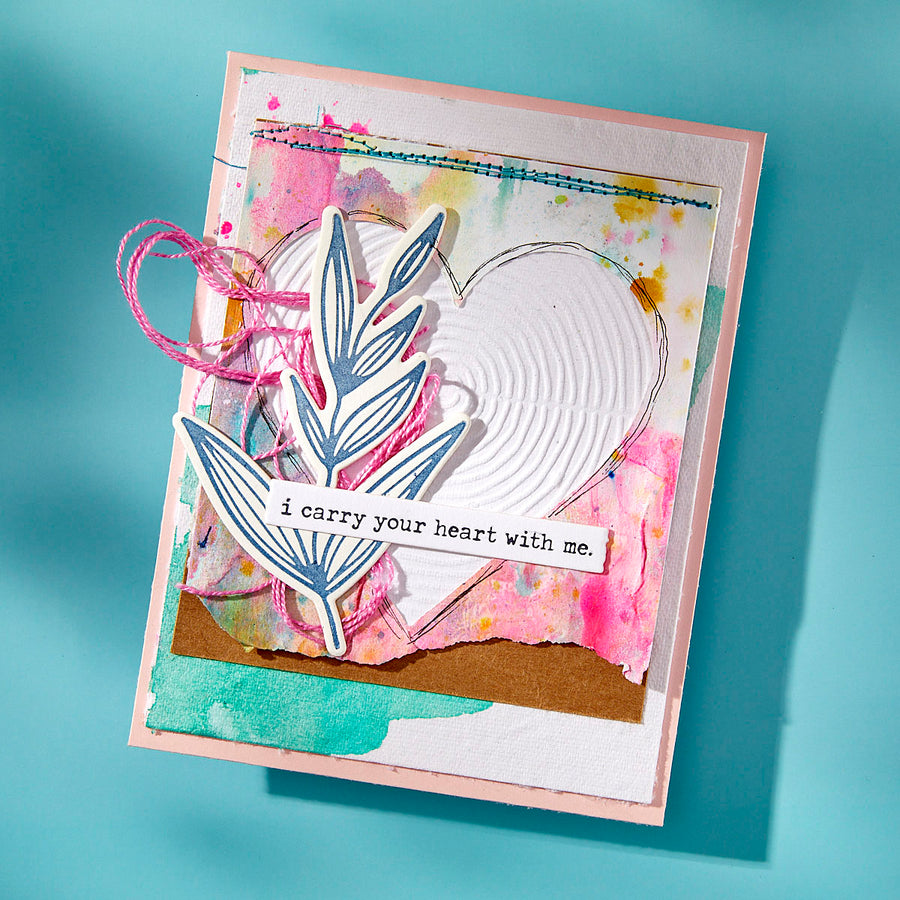 Spellbinders - Lined Circles Embossing Folder from the Modern Botanicals Collection by Dina Wakley