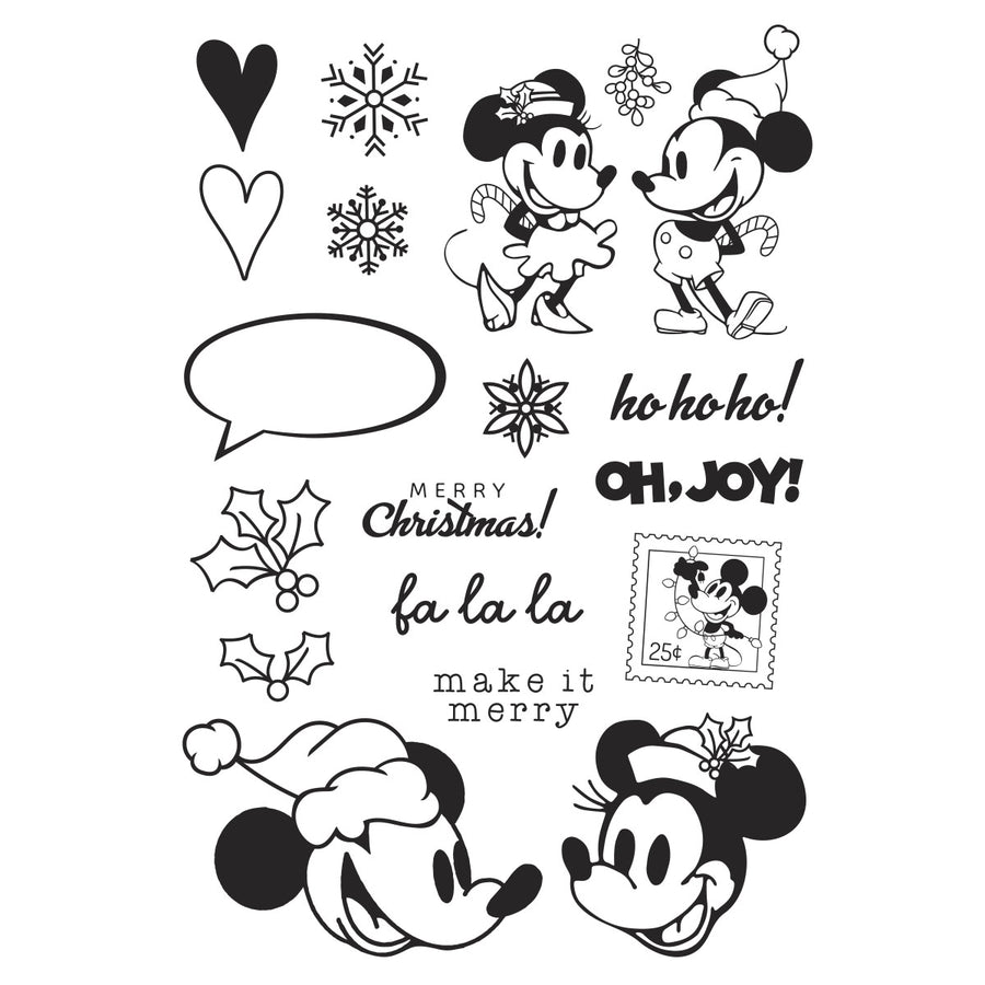 Spellbinders - Simple Stories Say Cheese Classic Mouse Christmas Stamp & Die Bundle