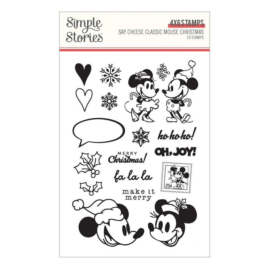 Spellbinders - Simple Stories Say Cheese Classic Mouse Christmas Stamp & Die Bundle