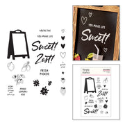 Spellbinders - Pink Lemonade Stamp & Die Bundle with Simple Stories