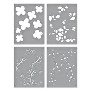 Spellbinders - Blossoming Flowers Layered Stencil from the Flower Market Collection