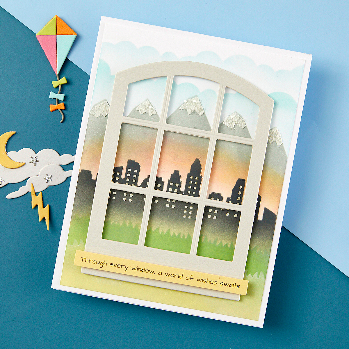 Spellbinders - Background Scapes Stencils from the Windows with a View Collection by Tina Smith