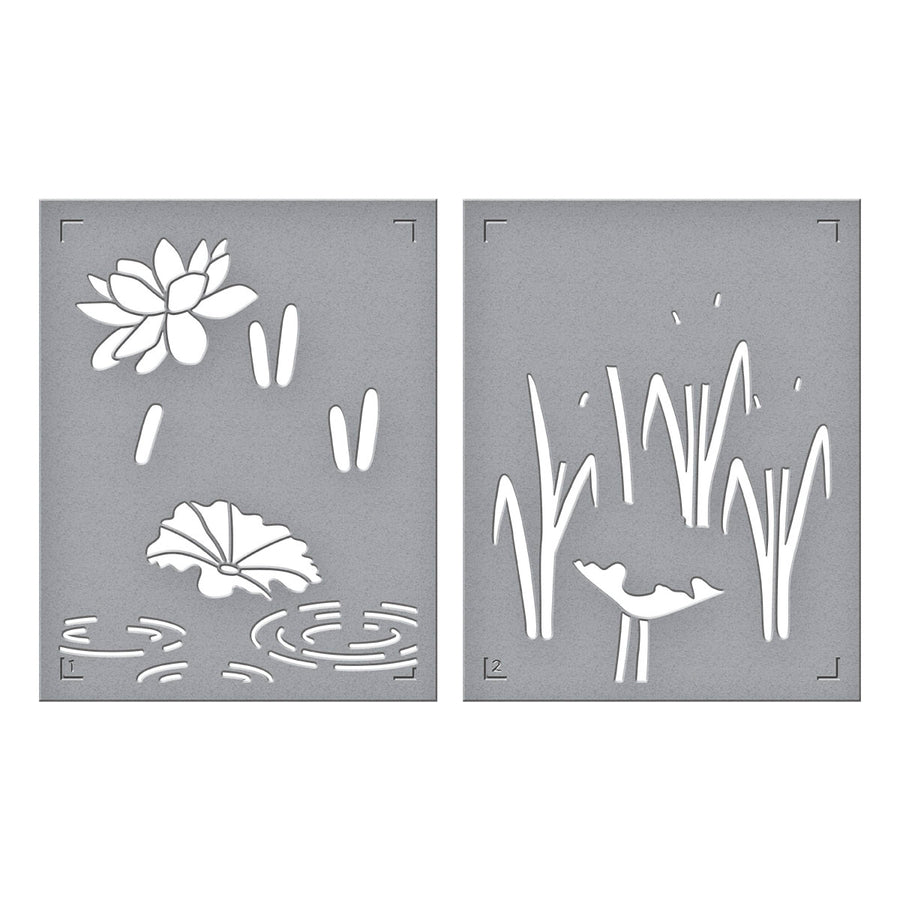 Spellbinders - Lily Pad Stencil from the Jump for Joy Collection