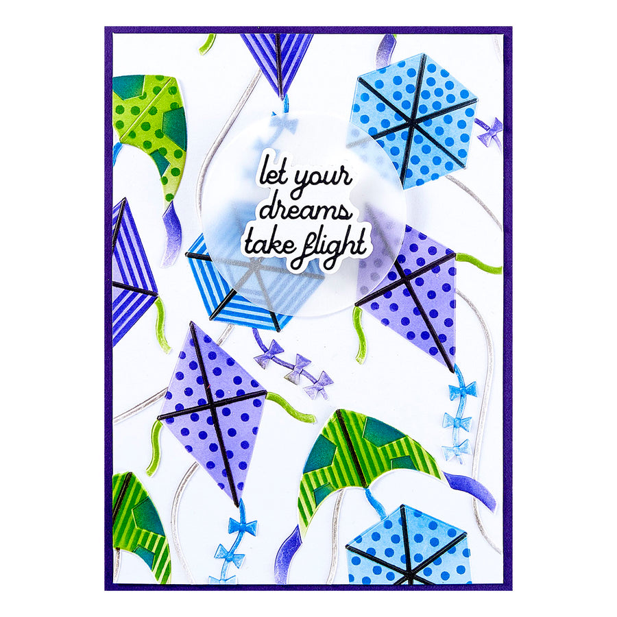 Spellbinders - Flying Kites 3D Folder and Stencil Bundle from the Sky's the Limit Collection by Simon Hurley