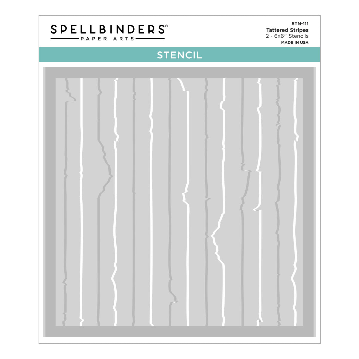 Spellbinders - Tattered Stripes Stencils from the Beautifully Imperfect Collection