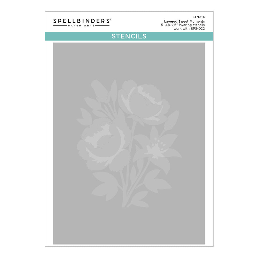 Spellbinders - BetterPress Society August 2025 (Sweet Moments Press Plate, Die Set & Stencil Bundle)