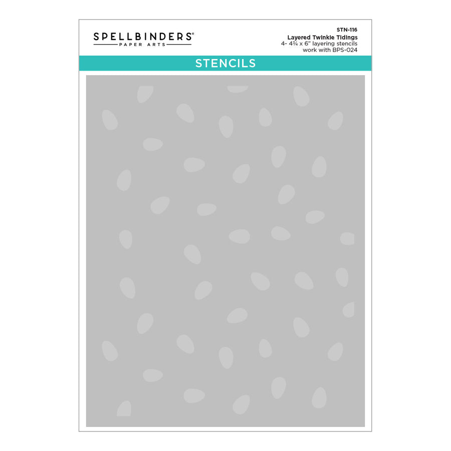 Spellbinders - BetterPress Society October 2025 (Twinkle Tidings Press Plate, Die Set & Stencil Bundle)