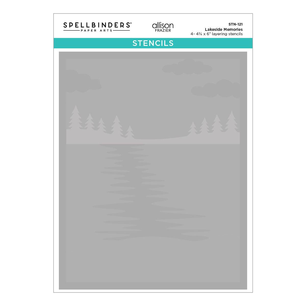 Spellbinders - Lakeside Memories Layered Stencil by Allison Frazier