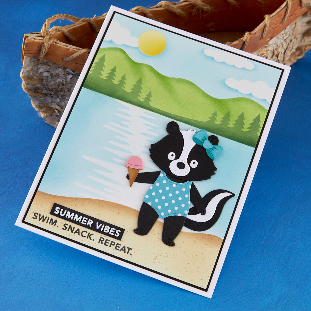 Spellbinders - Lakeside Memories Layered Stencil by Allison Frazier
