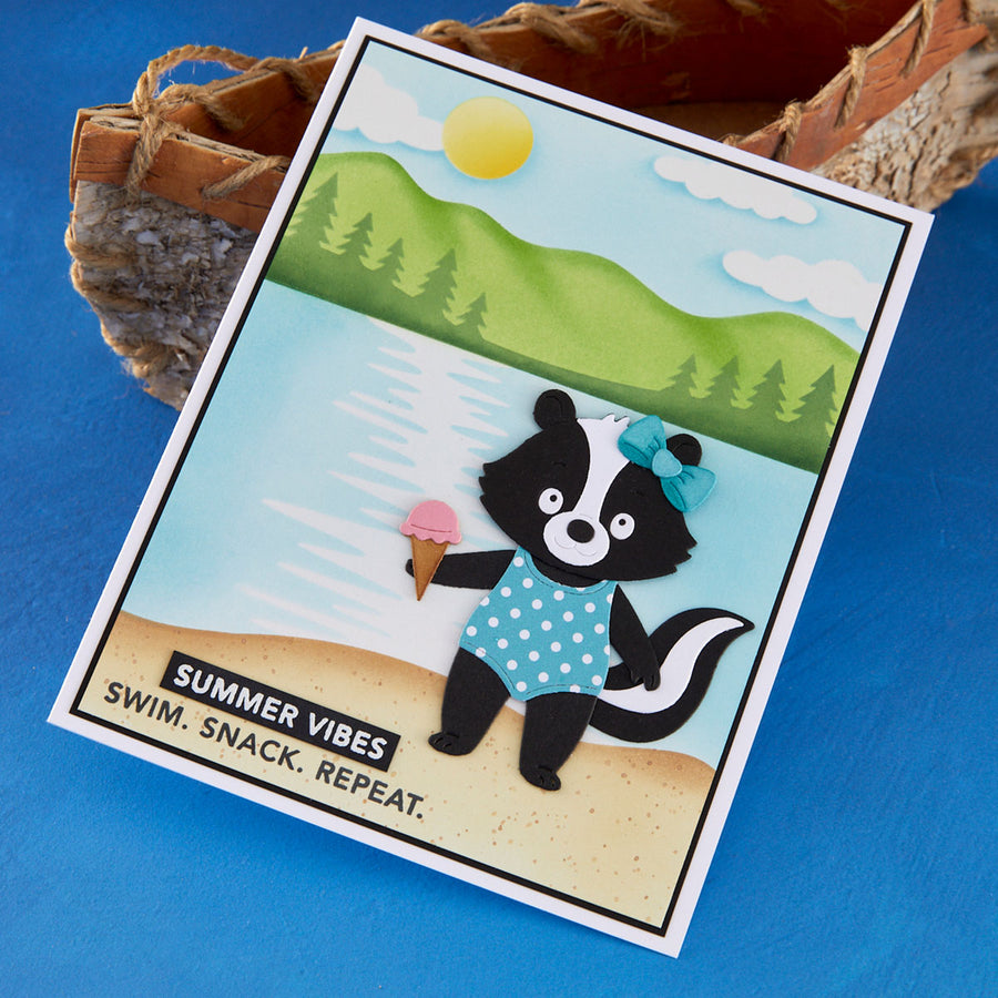 Spellbinders - Lakeside Memories Layered Stencil by Allison Frazier