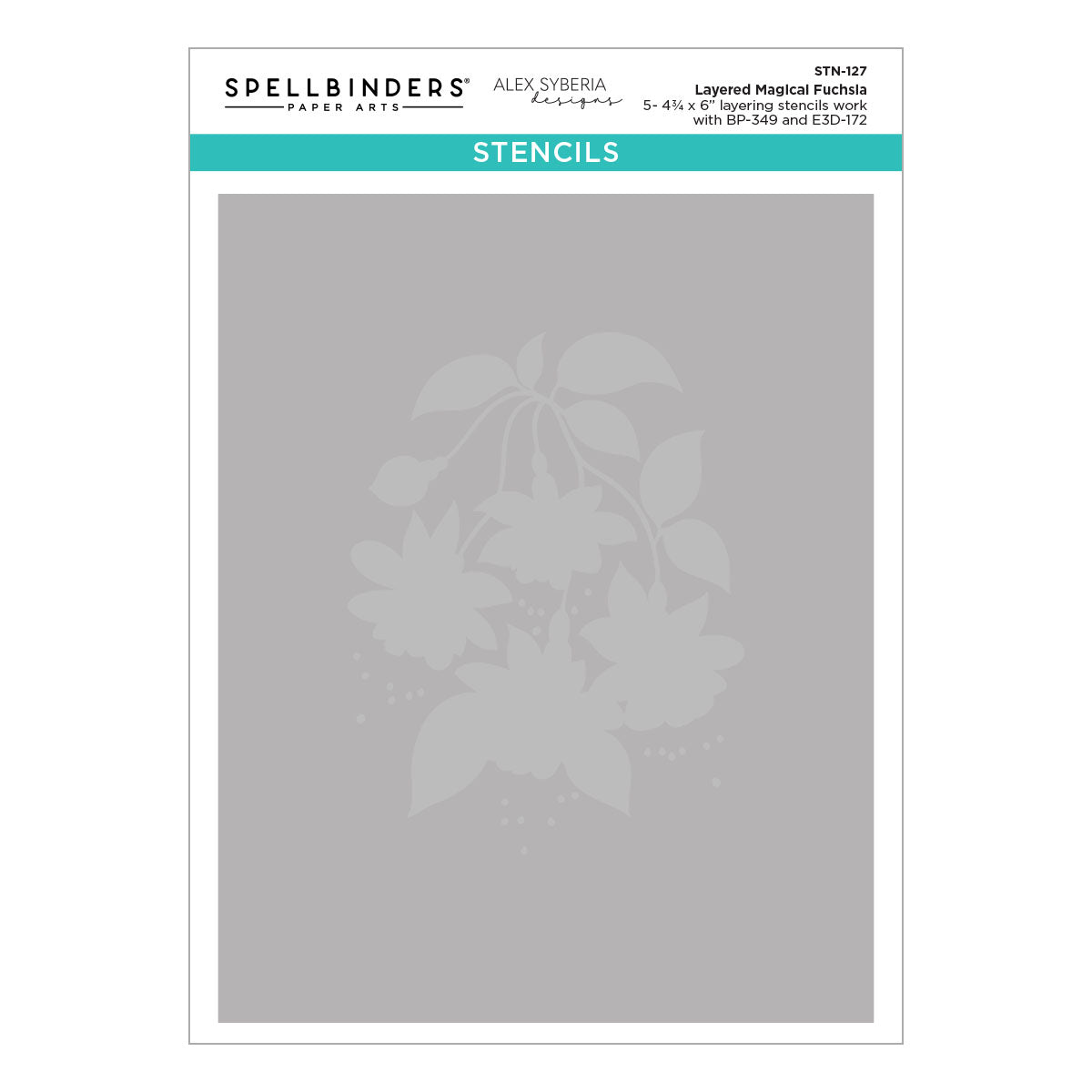 Spellbinders - Layered Magical Fuchsia Stencil by Alex Syberia Designs